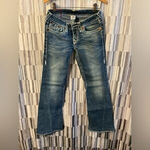 True Religion blue flared leg jeans